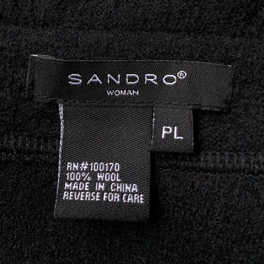 Sandro Paris Wool Belted Pea Coat - Picture 10 of 10